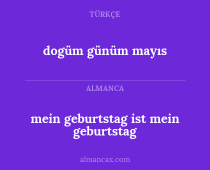 dogüm günüm mayıs - mein geburtstag ist mein geburtstag
