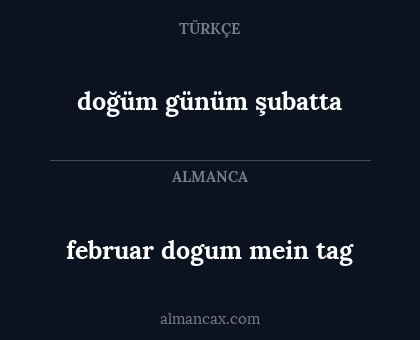 doğüm günüm şubatta - februar dogum mein tag