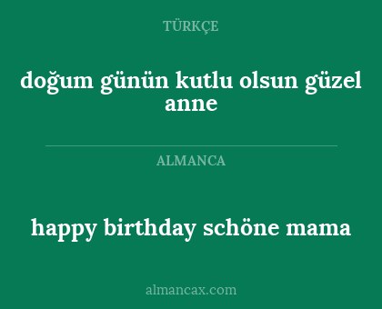 happy birthday schöne mama - doğum günün kutlu olsun güzel anne