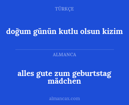 alles gute zum geburtstag mädchen - doğum günün kutlu olsun kizim