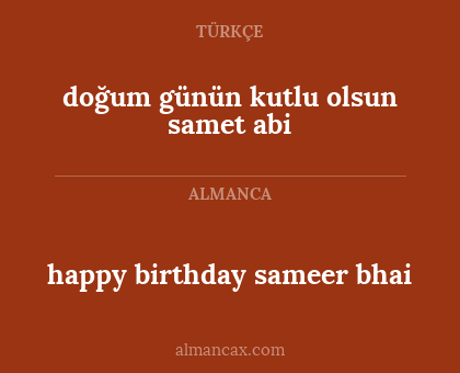 happy birthday sameer bhai - doğum günün kutlu olsun samet abi