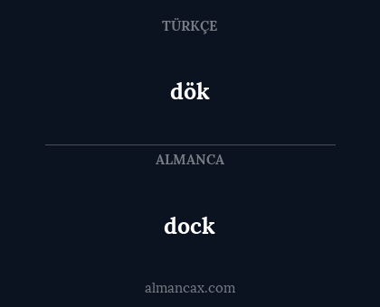 dock - dök