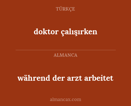 während der arzt arbeitet - doktor çalışırken