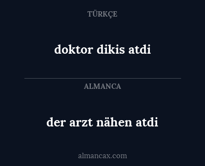 der arzt nähen atdi - doktor dikis atdi