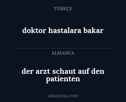doktor hastalara bakar - der arzt schaut auf den patienten