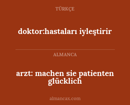 doktor:hastaları iyleştirir - arzt: machen sie patienten glücklich