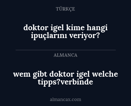 wem gibt doktor igel welche tipps?verbinde - doktor igel kime hangi ipuçlarını veriyor?