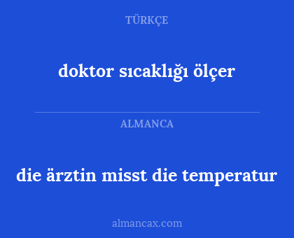 die ärztin misst die temperatur - doktor sıcaklığı ölçer