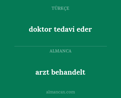 arzt behandelt - doktor tedavi eder