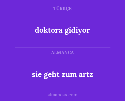 doktora gidiyor - sie geht zum artz