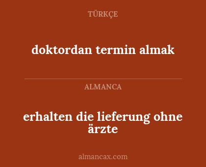 erhalten die lieferung ohne ärzte - doktordan termin almak