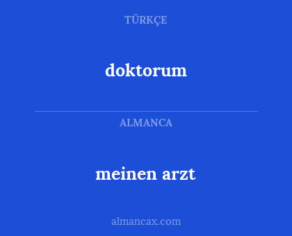 meinen arzt - doktorum