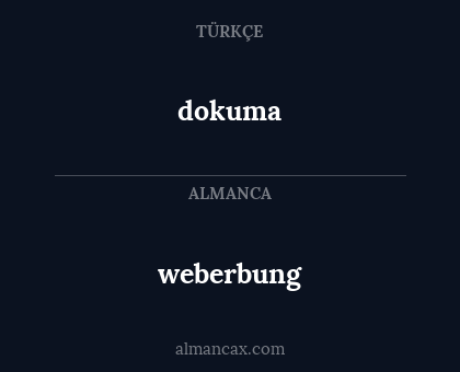 weberbung - dokuma