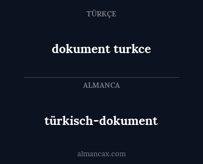 dokument turkce - türkisch-dokument