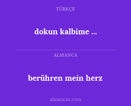 dokun kalbime ... - berühren mein herz