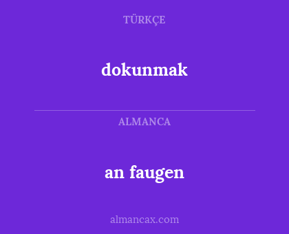 dokunmak - an faugen