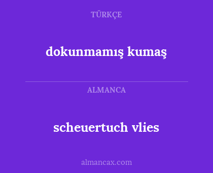 dokunmamış kumaş - scheuertuch vlies