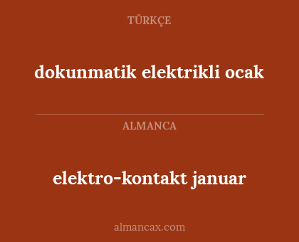 dokunmatik elektrikli ocak - elektro-kontakt januar