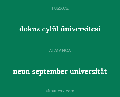 neun september universität - dokuz eylül üniversitesi