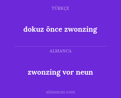 dokuz önce zwonzing - zwonzing vor neun