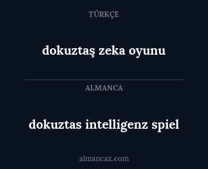 dokuztas intelligenz spiel - dokuztaş zeka oyunu