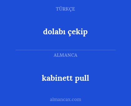 dolabı çekip - kabinett pull