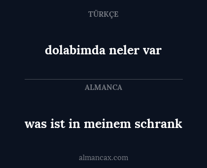 dolabimda neler var - was ist in meinem schrank
