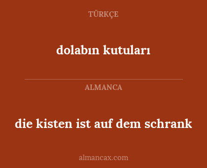 dolabın kutuları - die kisten ist auf dem schrank