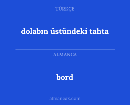 dolabın üstündeki tahta - bord