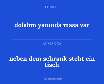 dolabın yanında masa var - neben dem schrank steht ein tisch