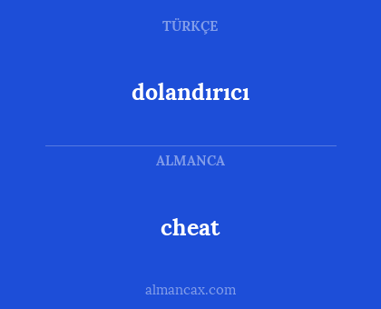 cheat - dolandırıcı