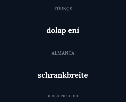 dolap eni - schrankbreite