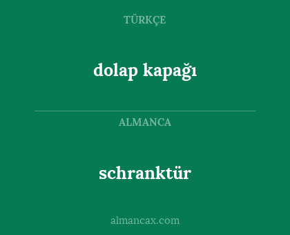 schranktür - dolap kapağı