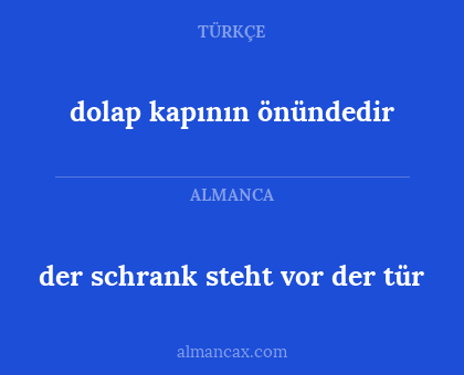 dolap kapının önündedir - der schrank steht vor der tür