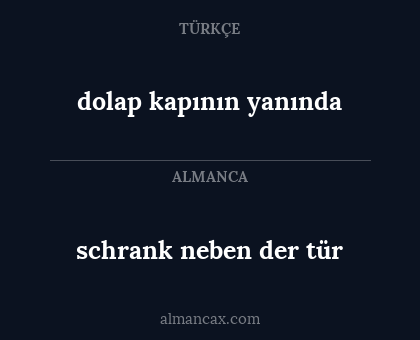 schrank neben der tür - dolap kapının yanında