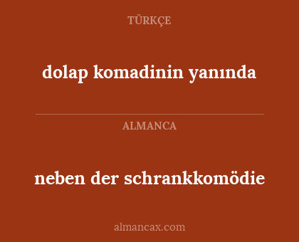 dolap komadinin yanında - neben der schrankkomödie