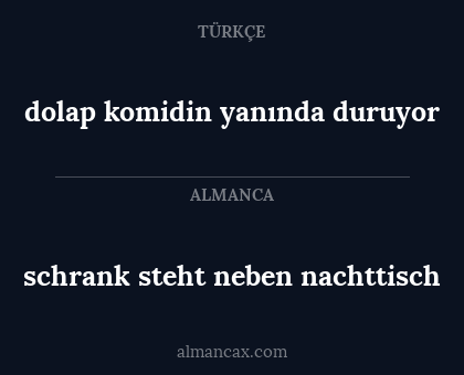schrank steht neben nachttisch - dolap komidin yanında duruyor