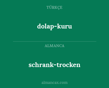 dolap-kuru - schrank-trocken