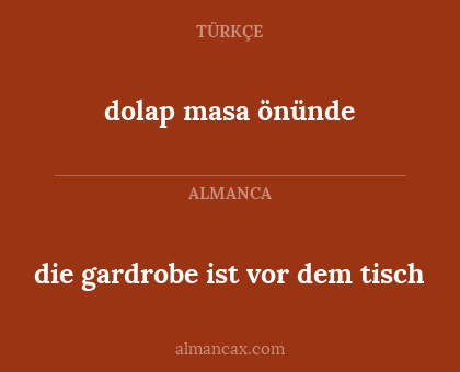 dolap masa önünde - die gardrobe ist vor dem tisch