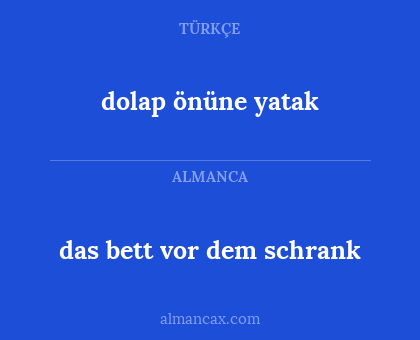 dolap önüne yatak - das bett vor dem schrank