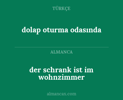 der schrank ist im wohnzimmer - dolap oturma odasında