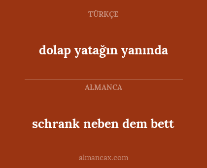 schrank neben dem bett - dolap yatağın yanında