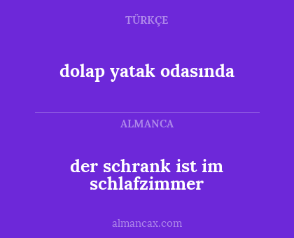 dolap yatak odasında - der schrank ist im schlafzimmer