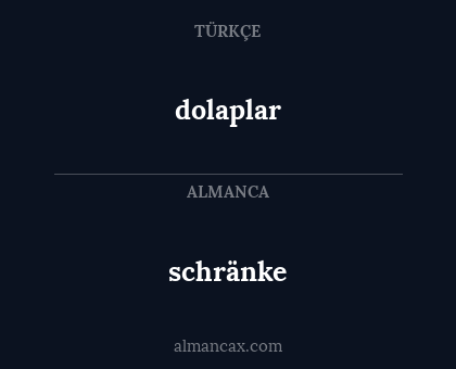 dolaplar - schränke