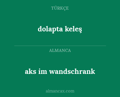 aks im wandschrank - dolapta keleş