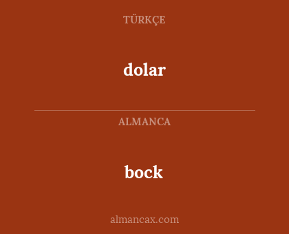 bock - dolar