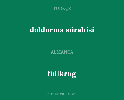 doldurma sürahisi - füllkrug