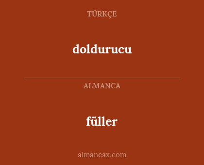 füller - doldurucu
