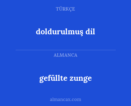gefüllte zunge - doldurulmuş dil