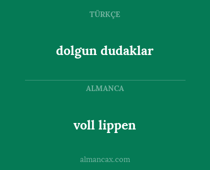 dolgun dudaklar - voll lippen